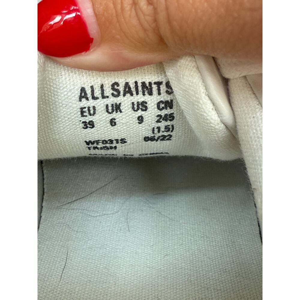 All Saints Women's Chalk White Trish Sneaker Size 9 - Picture 7 of 7